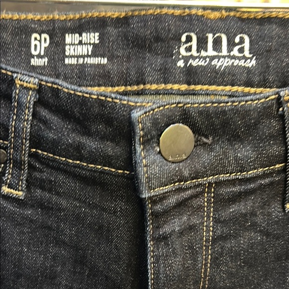 a.n.a Blue Bermuda Shorts with Mid-Rise Stretch - Picture 2 of 3